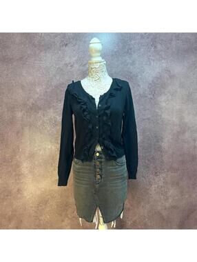 Apt. 9 Ruffled Front Cardigan